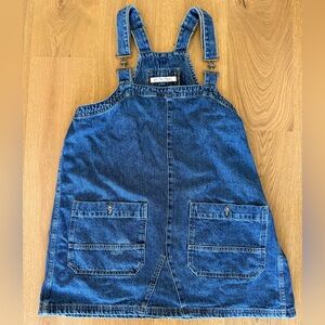 Free People Blue Denim Overall Dress